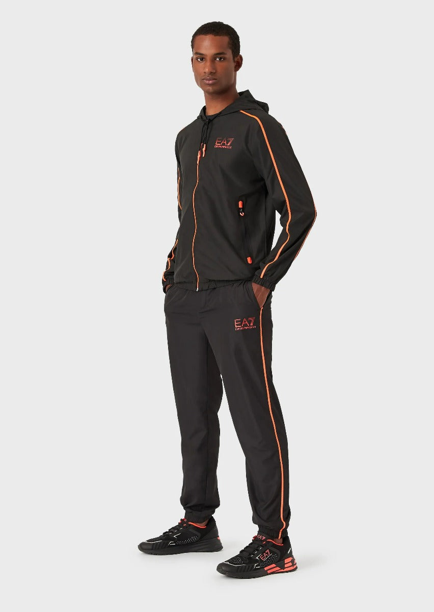 Emporio Armani EA7 Ventus 7 Technical Tracksuit - Black/Orange