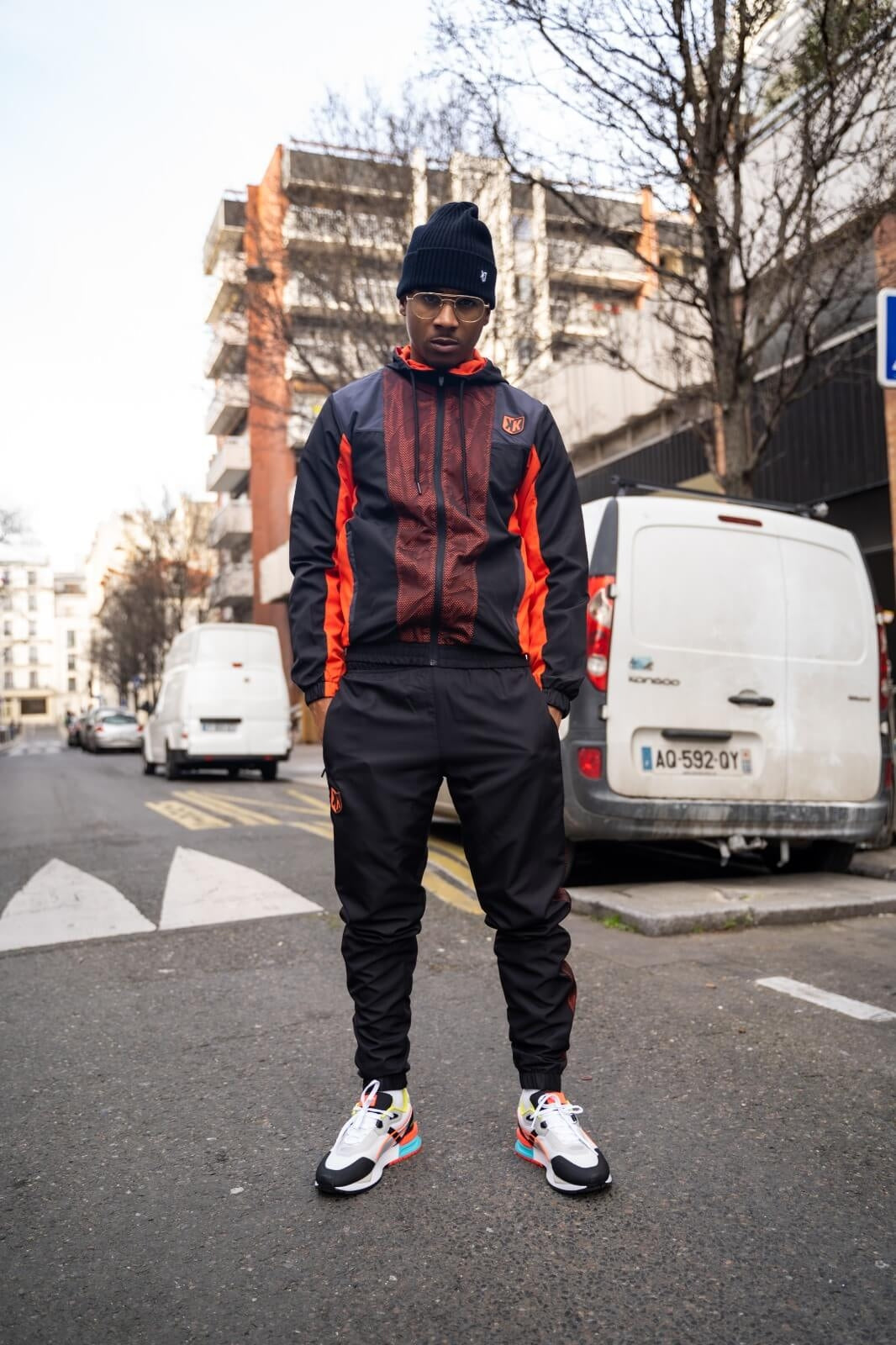 Survêtement FK Diamond Mesh - Noir/Rouge