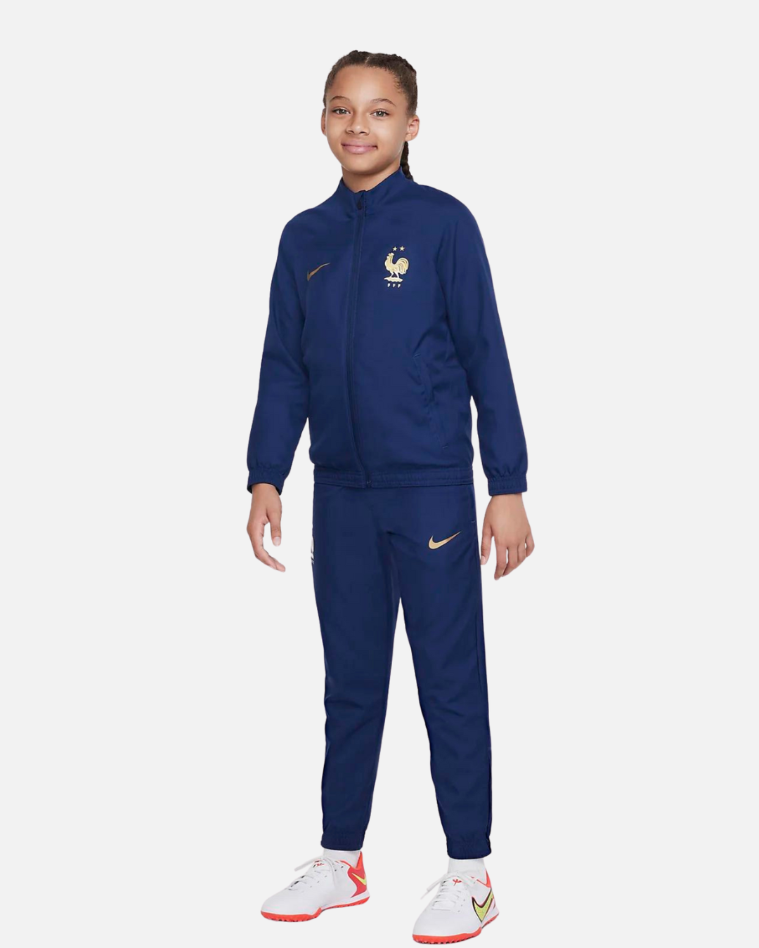 Ensemble short et maillot de foot France enfant N°10 doré