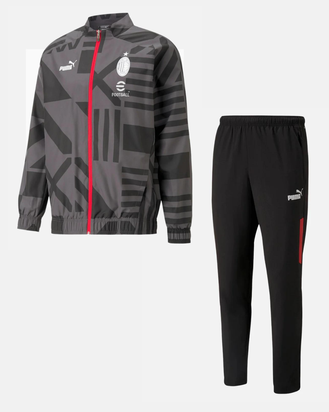 AC Milan Tracksuit 2022/2023 - Black/Grey/Red – Footkorner