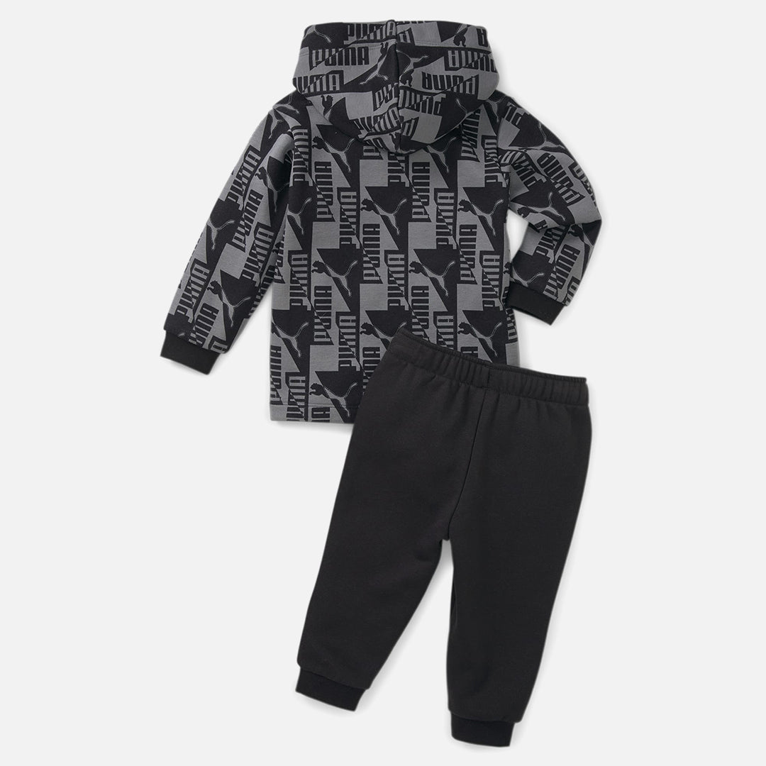 Puma Power Baby Minicats Trainingsanzug – Grau/Schwarz/Weiß