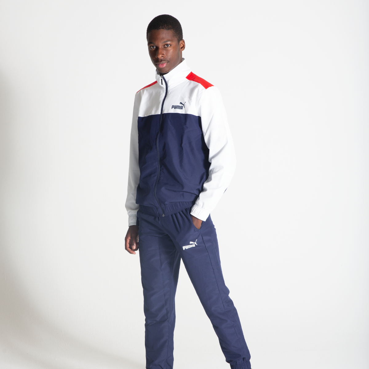 Puma Woven Tracksuit - Blue/White/Red