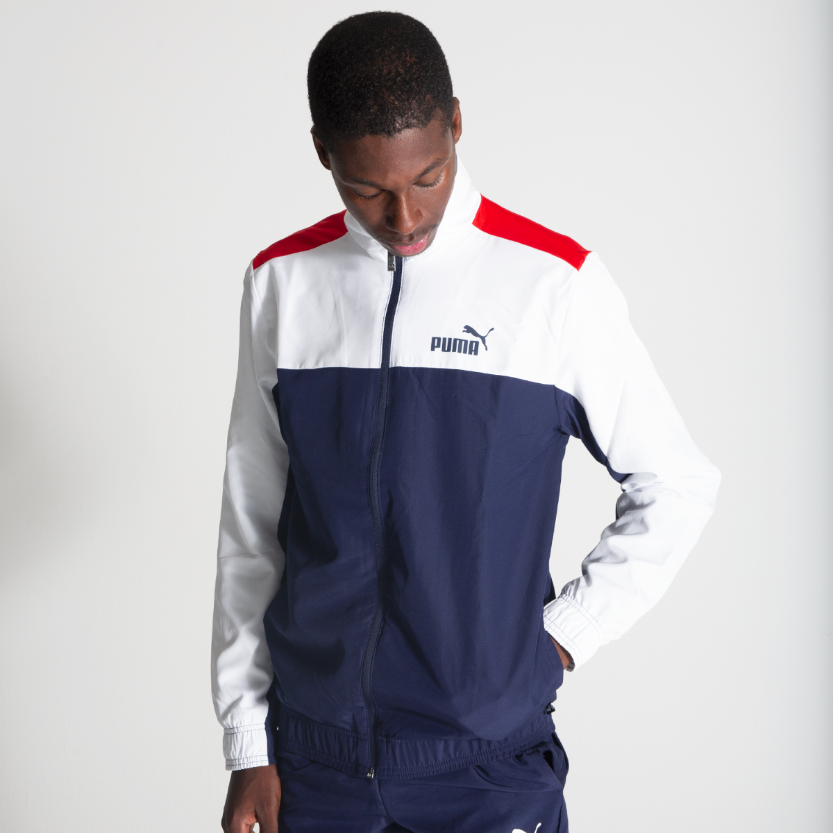 Puma Woven Tracksuit - Blue/White/Red
