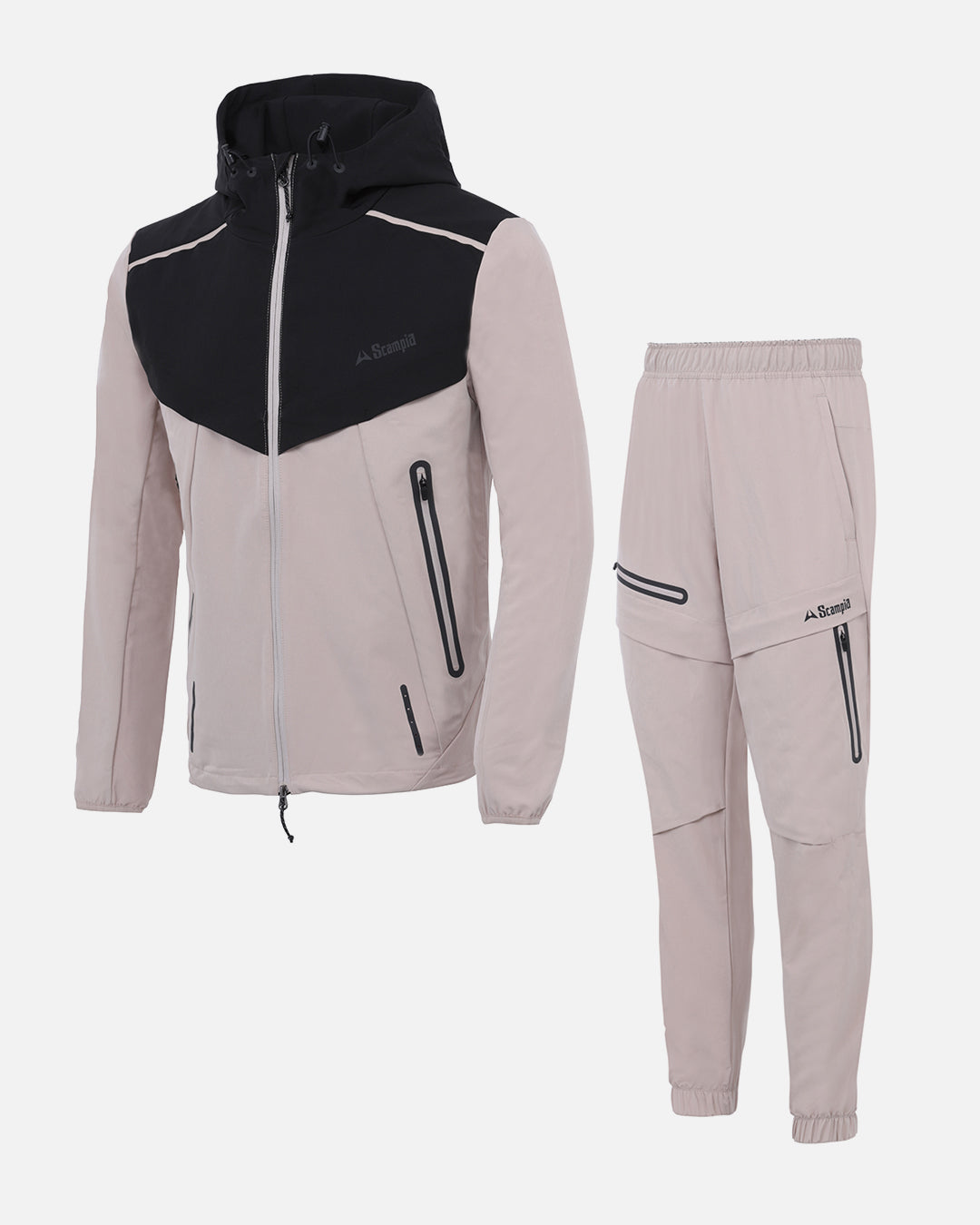 Scampia Scalare Tracksuit - Beige/Black