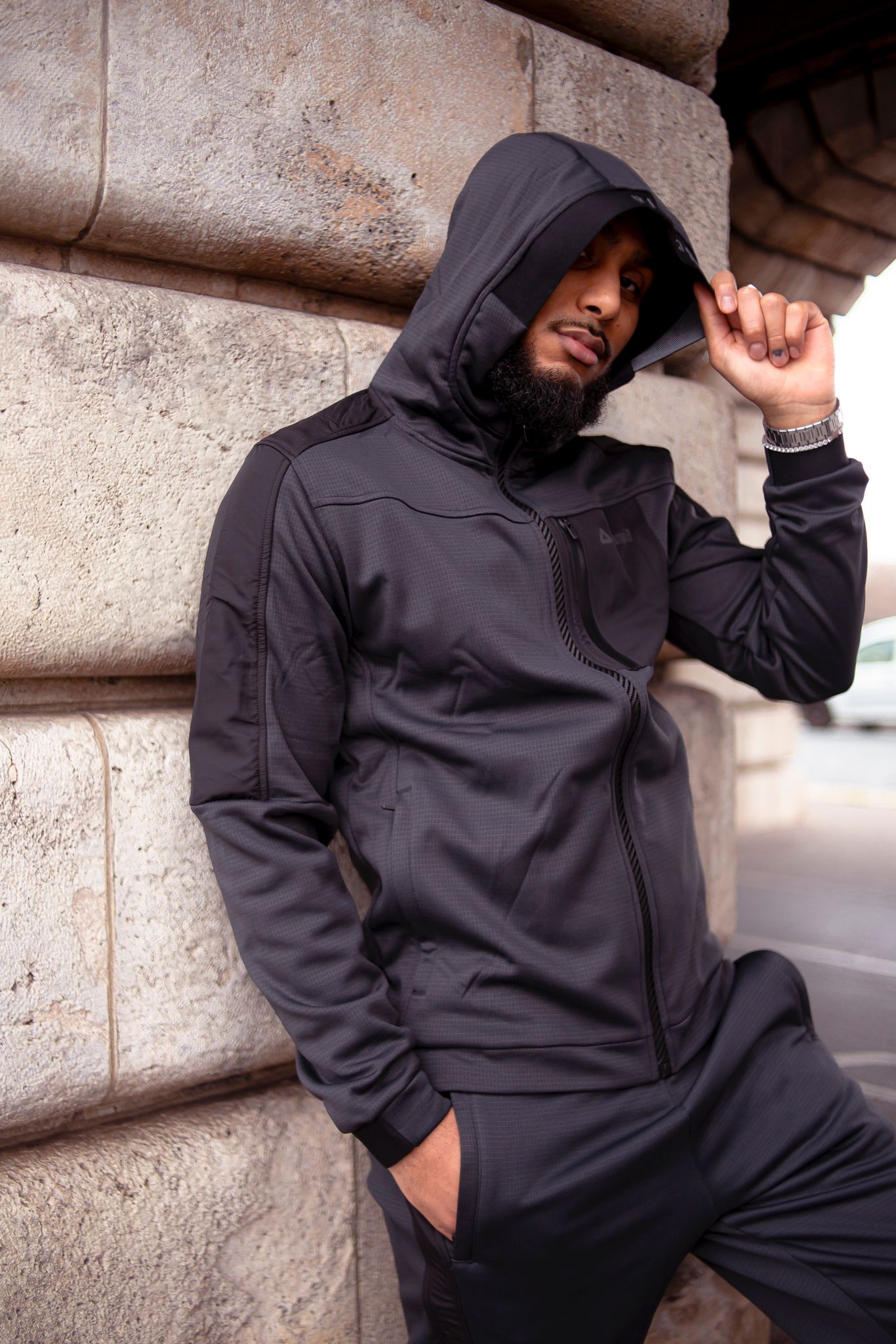 Scampia Scuro Trainingsanzug – Grau/Schwarz