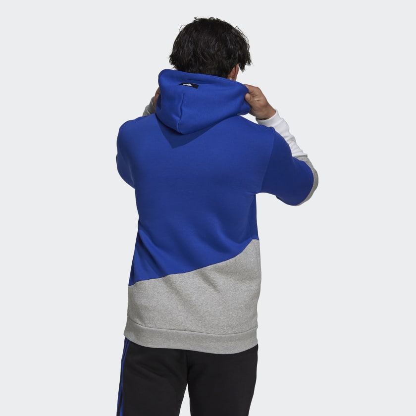 Adidas Sportswear Colorblock Hoodie - Blue/Grey
