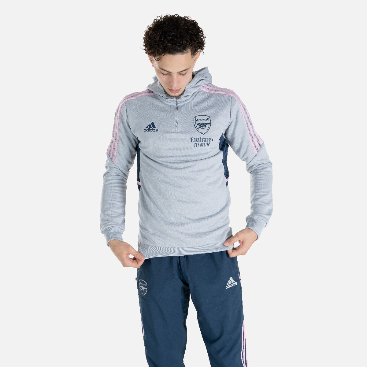 Felpa con cappuccio Arsenal 2022/2023 - Grigio/Rosa