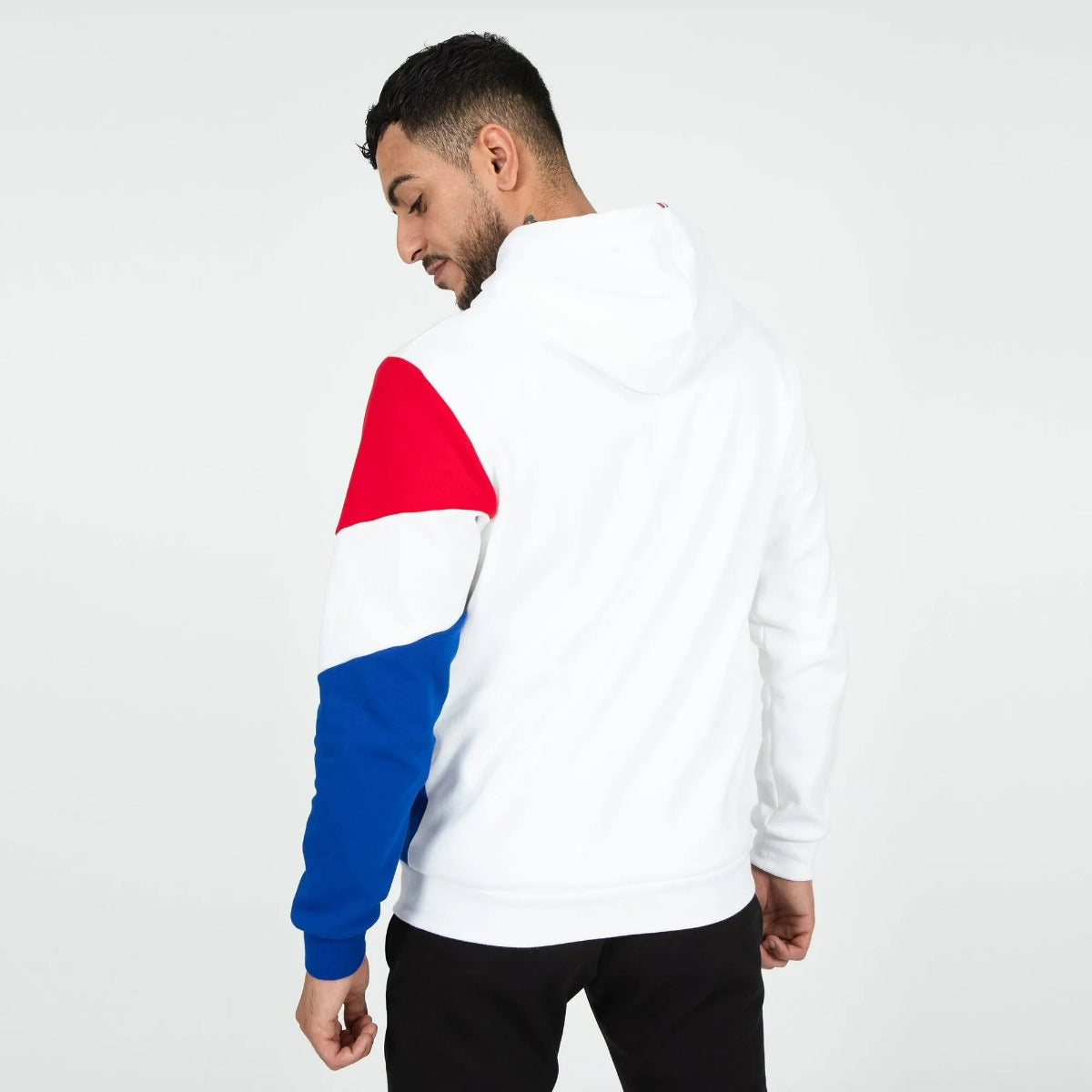 Le Coq Sportif Tricolor Hoodie - White