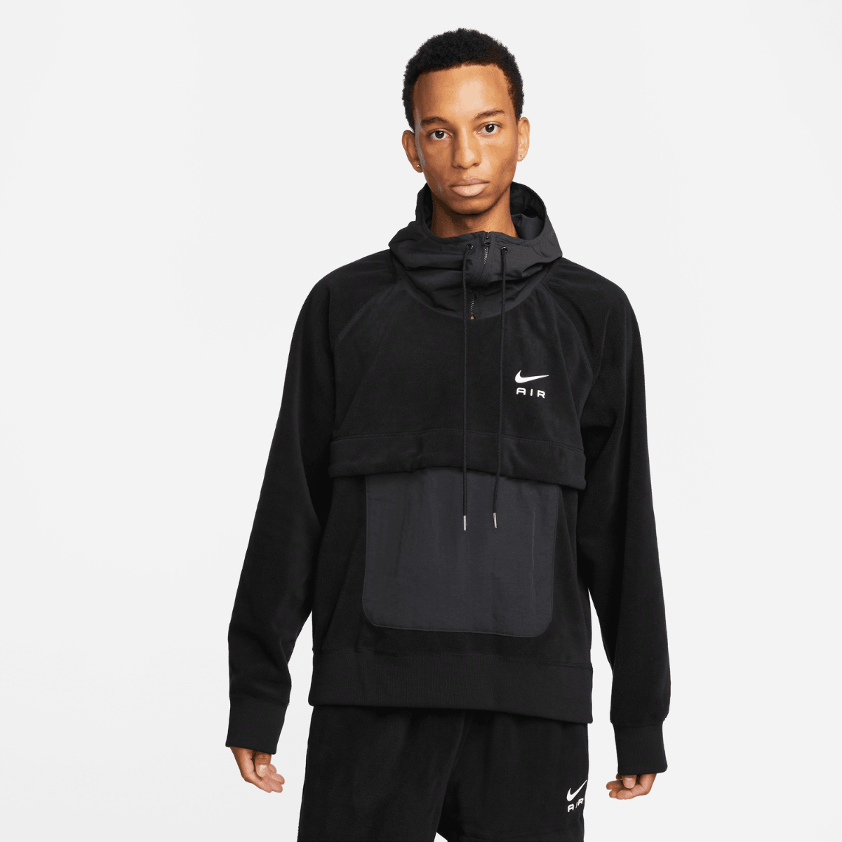 Felpa nera 2025 nike con zip