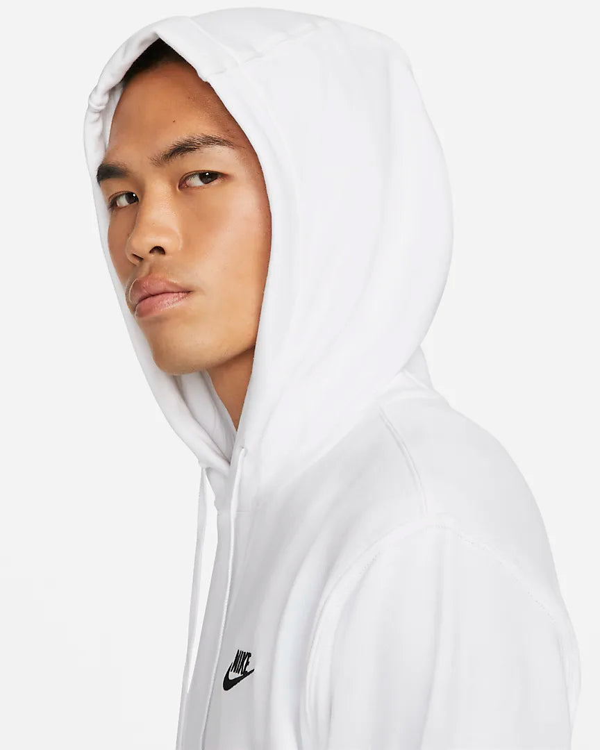 Felpa con cappuccio Nike Sportswear Club - bianca/nera