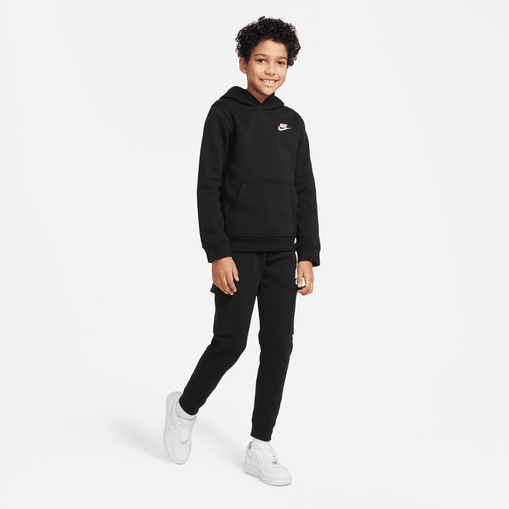 Felpa con cappuccio Nike Sportswear Club Junior - nera/bianca