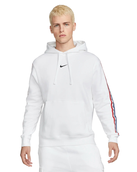 Sweat à capuche Nike Sportswear Fleece - Blanc/Bleu/Rouge