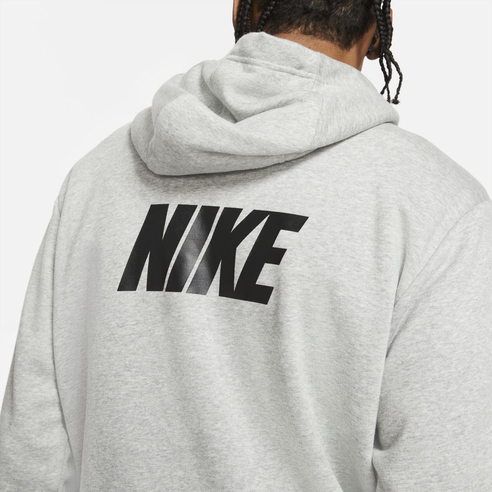 Felpa con cappuccio Nike Sportswear Fleece - Grigio/Nero