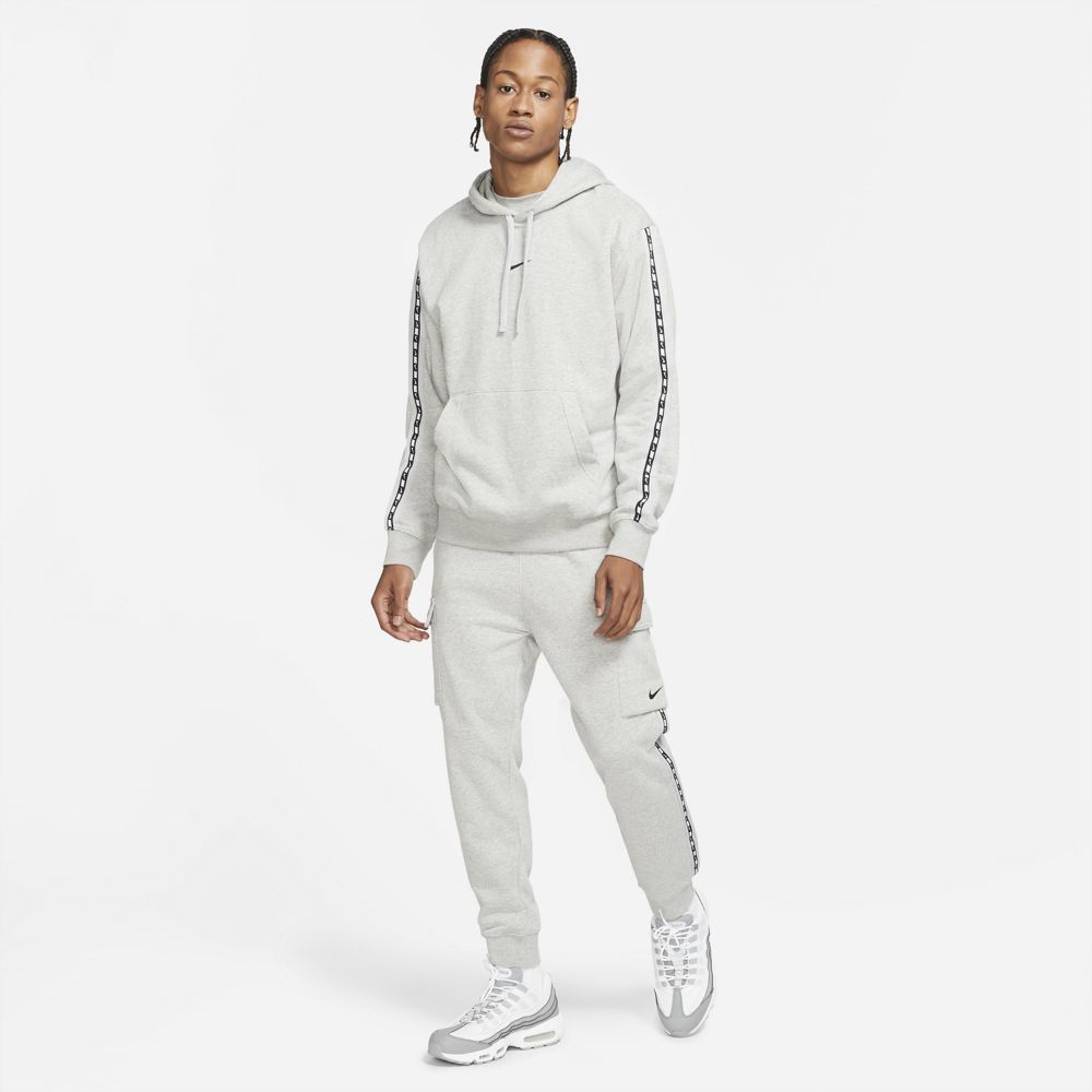 Felpa con cappuccio Nike Sportswear Fleece - Grigio/Nero