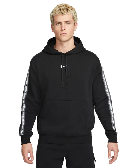 Sweat à capuche Nike Sportswear Fleece - Noir/Blanc