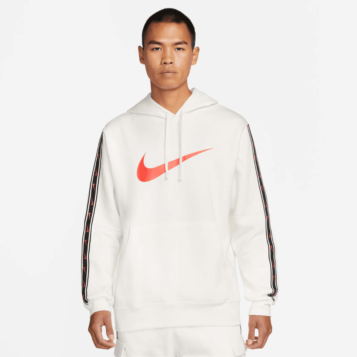 Sweat à capuche Nike Sportswear Repeat - Blanc/Rouge/Noir