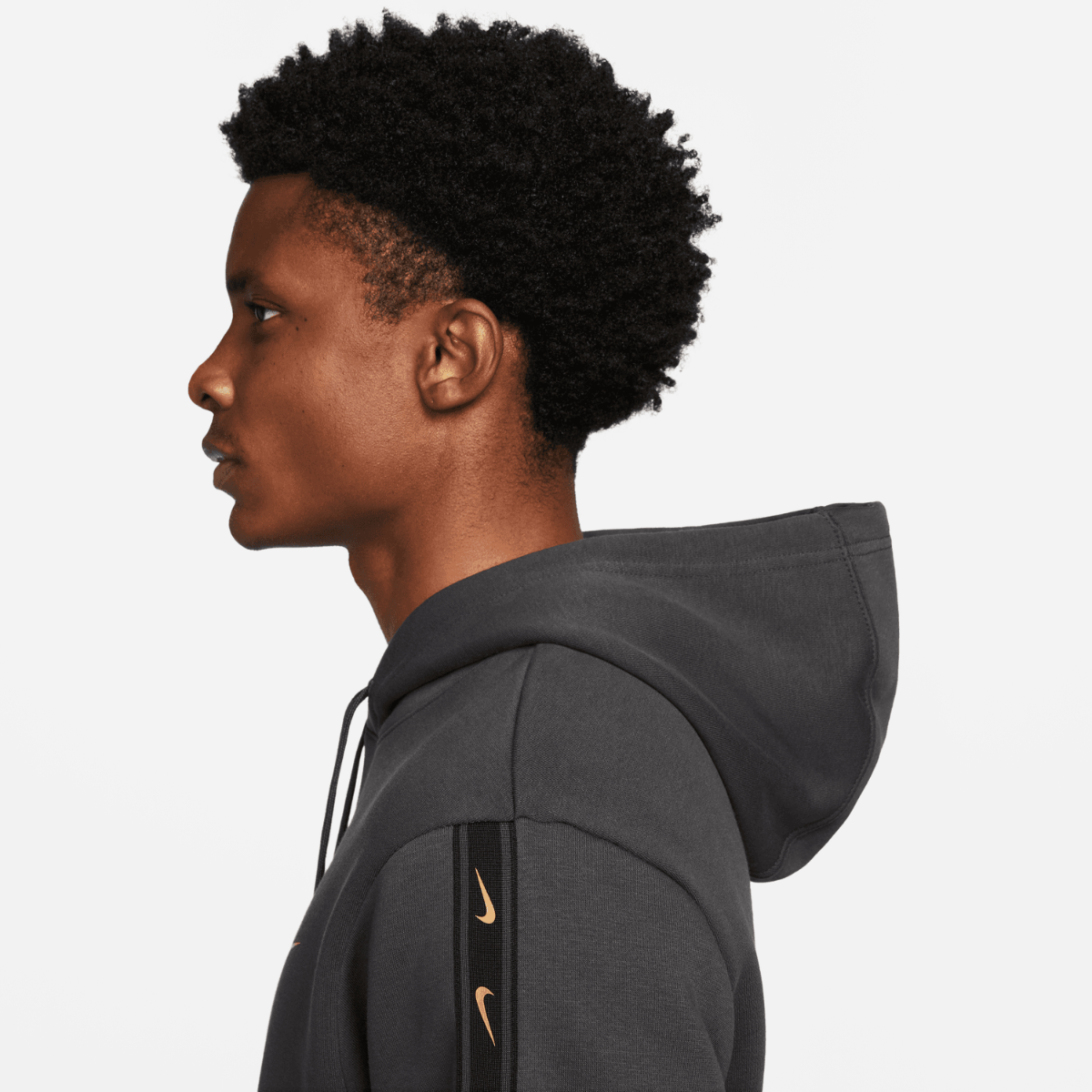 Nike Sportswear Repeat Hoodie - Grey/Black/Gold
