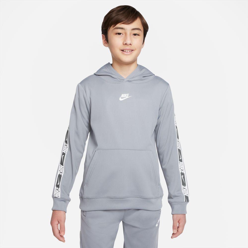 Sweat Capuche Nike Sportswear Repeat Junior - Gris/Blanc/Noir