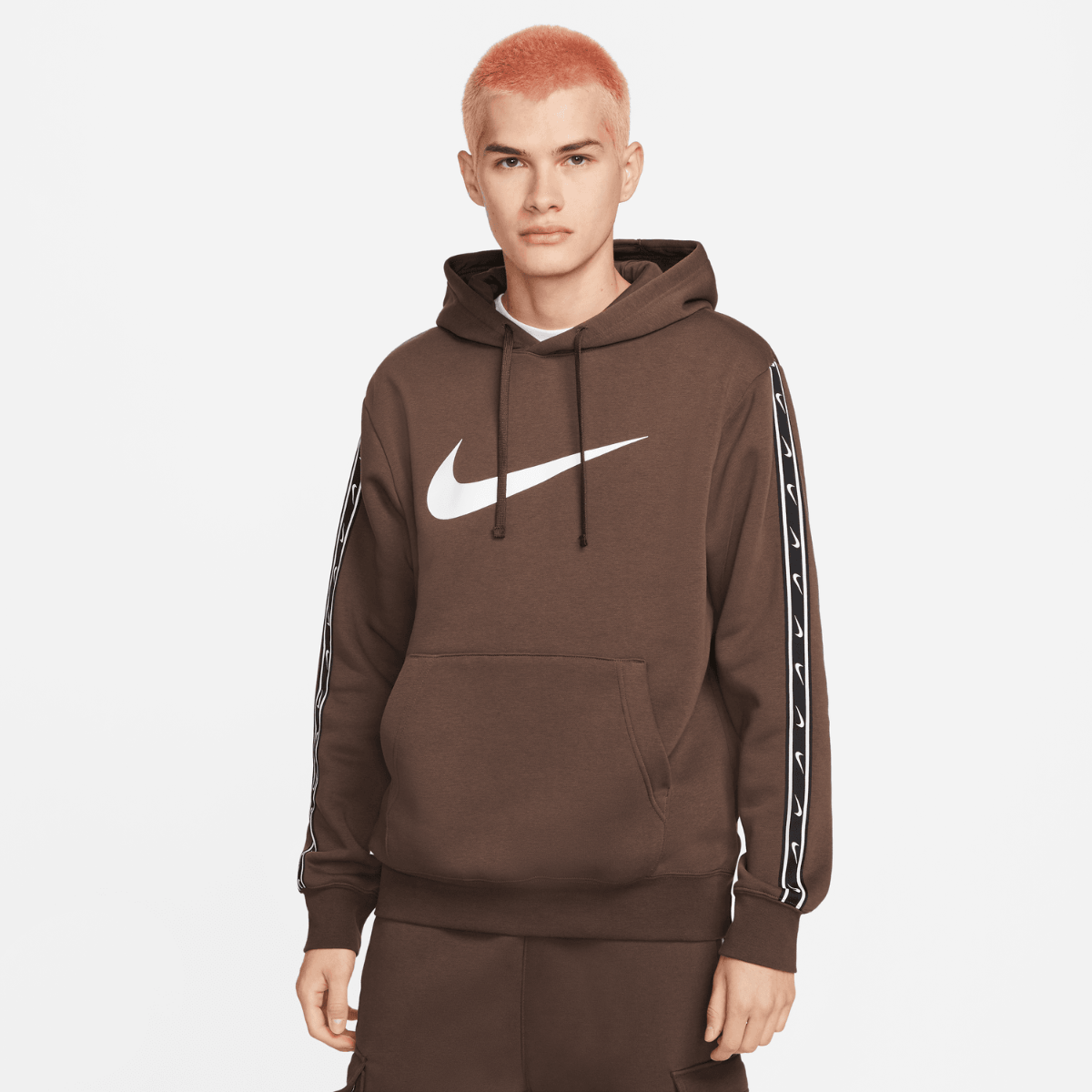Nike Sportswear Repeat Hoodie - Brown/White/Black