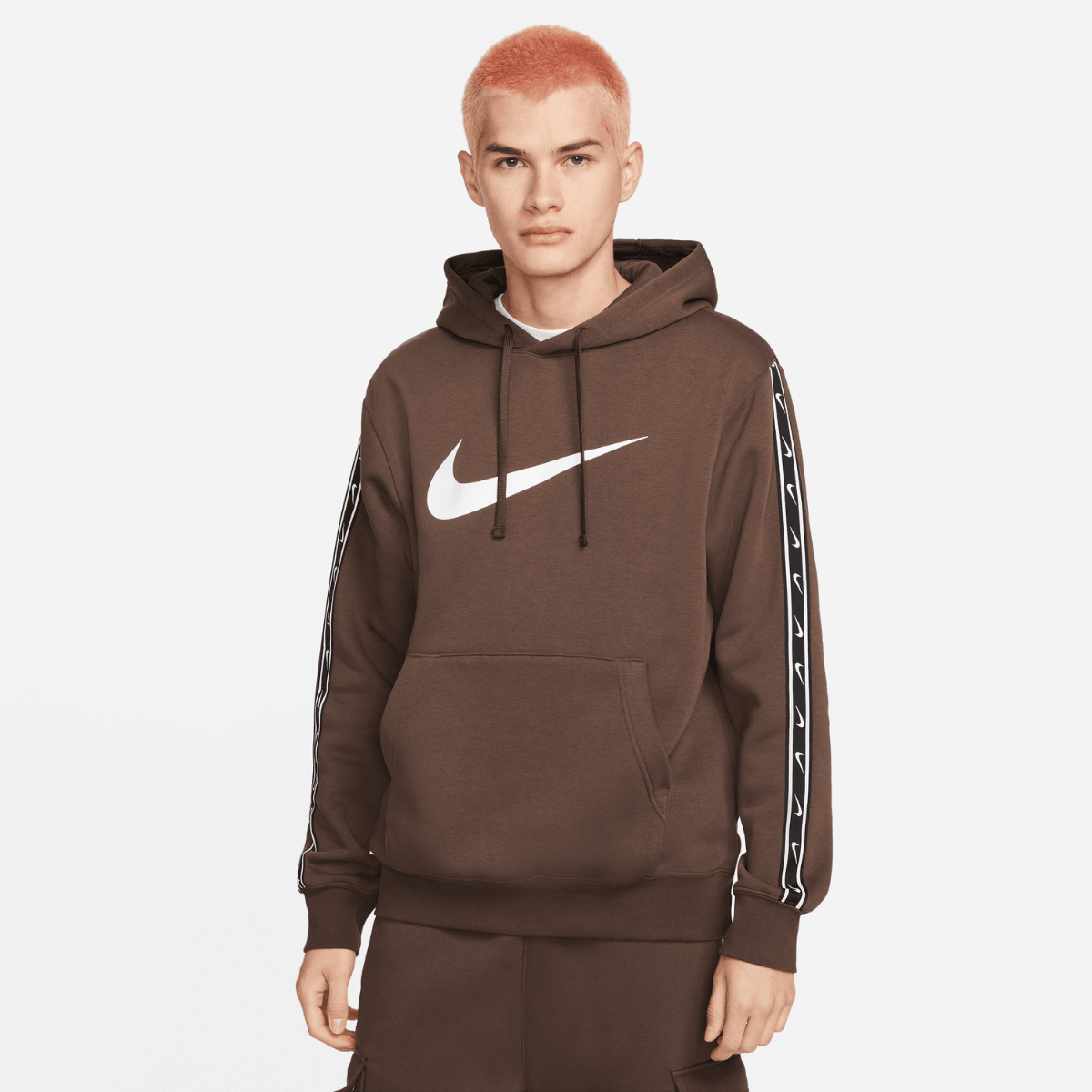 Sweat à capuche Nike Sportswear Repeat - Marron/Blanc/Noir