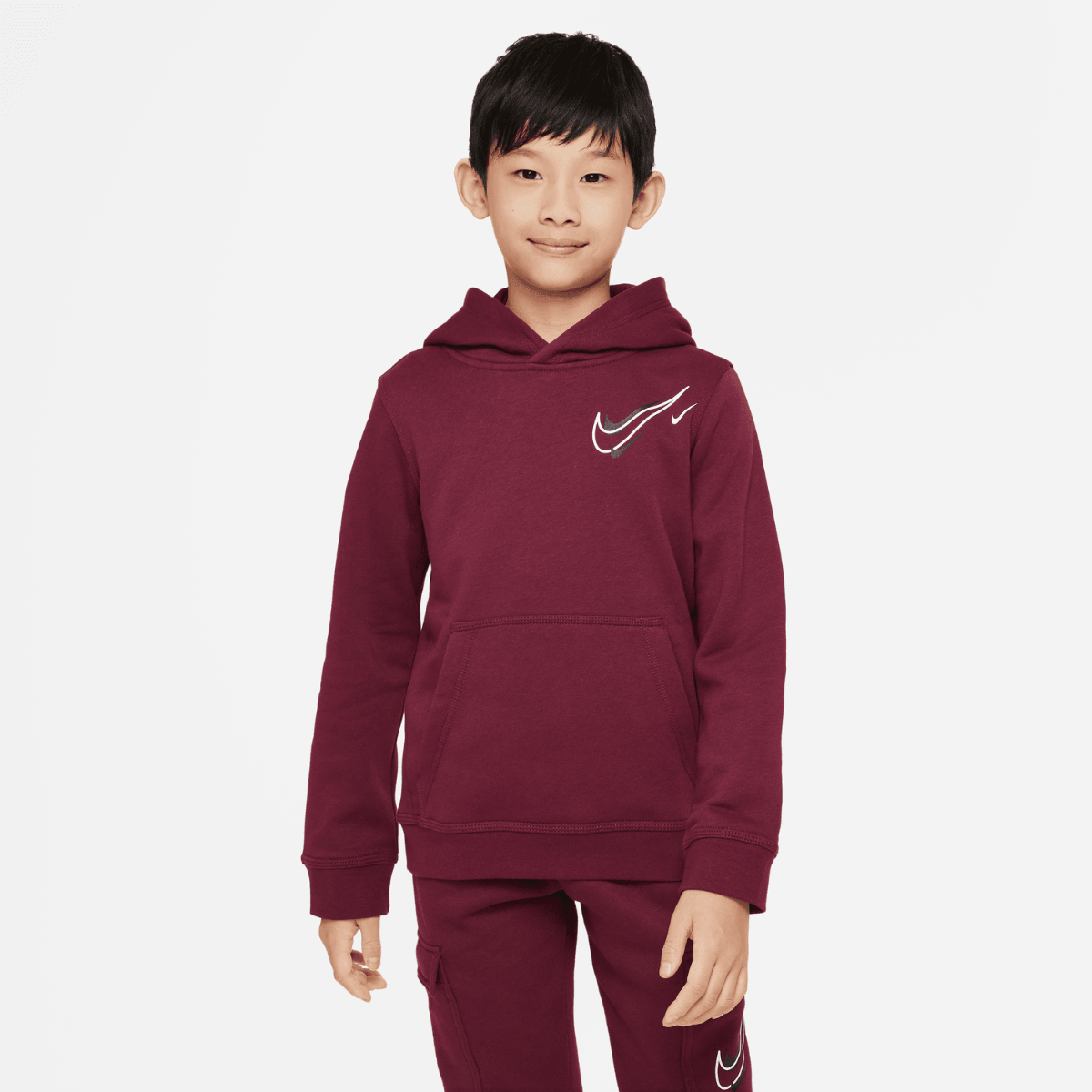 Burgundy top nike hoodie