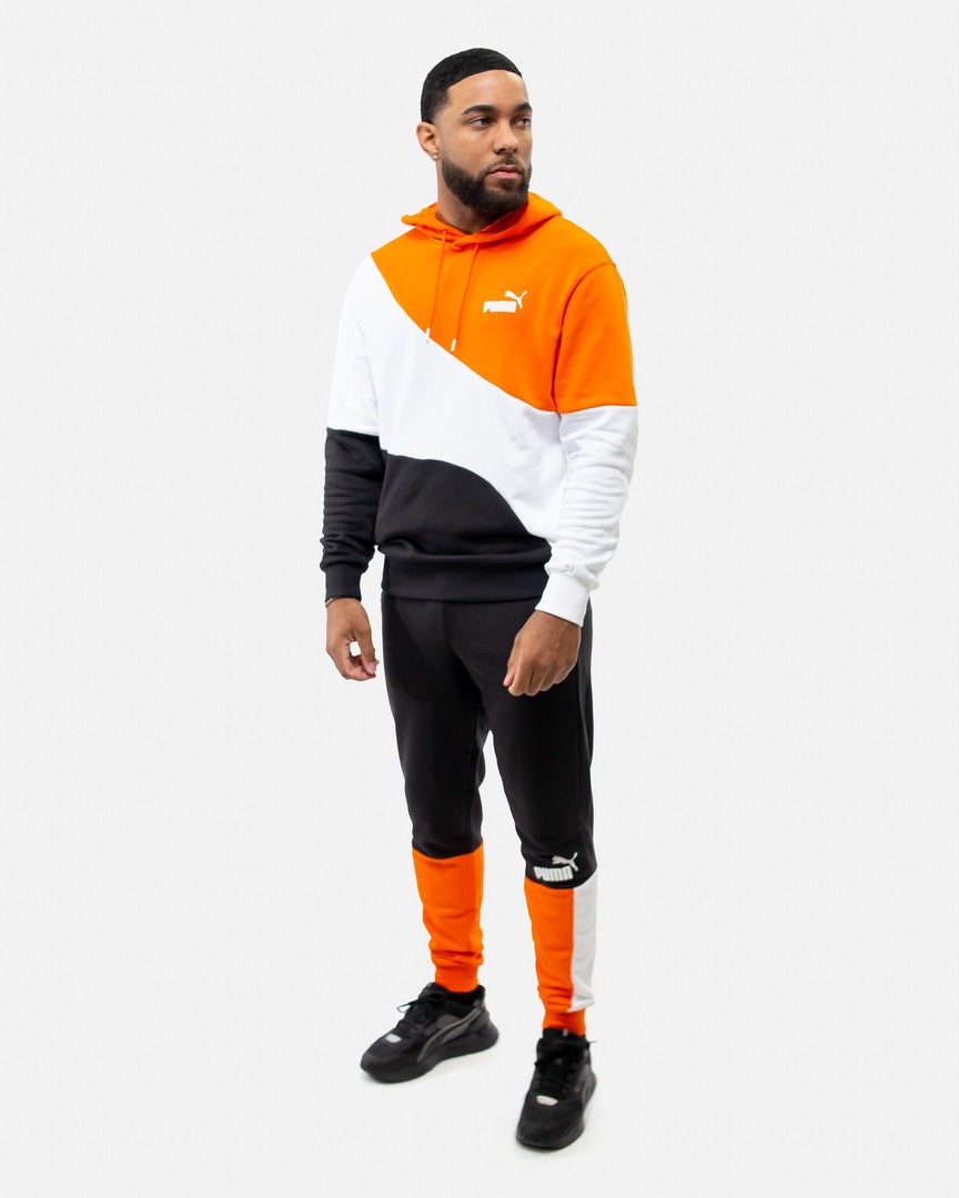 Puma Power Hoodie – Orange/Weiß/Schwarz