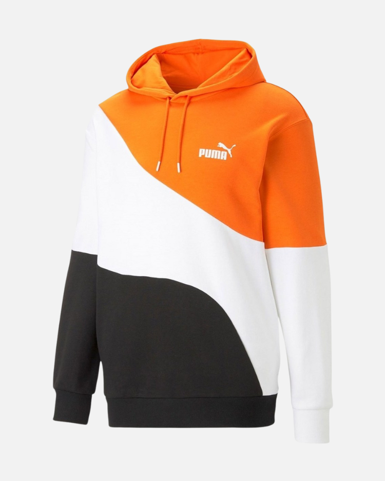 Puma Power Hoodie – Orange/Weiß/Schwarz