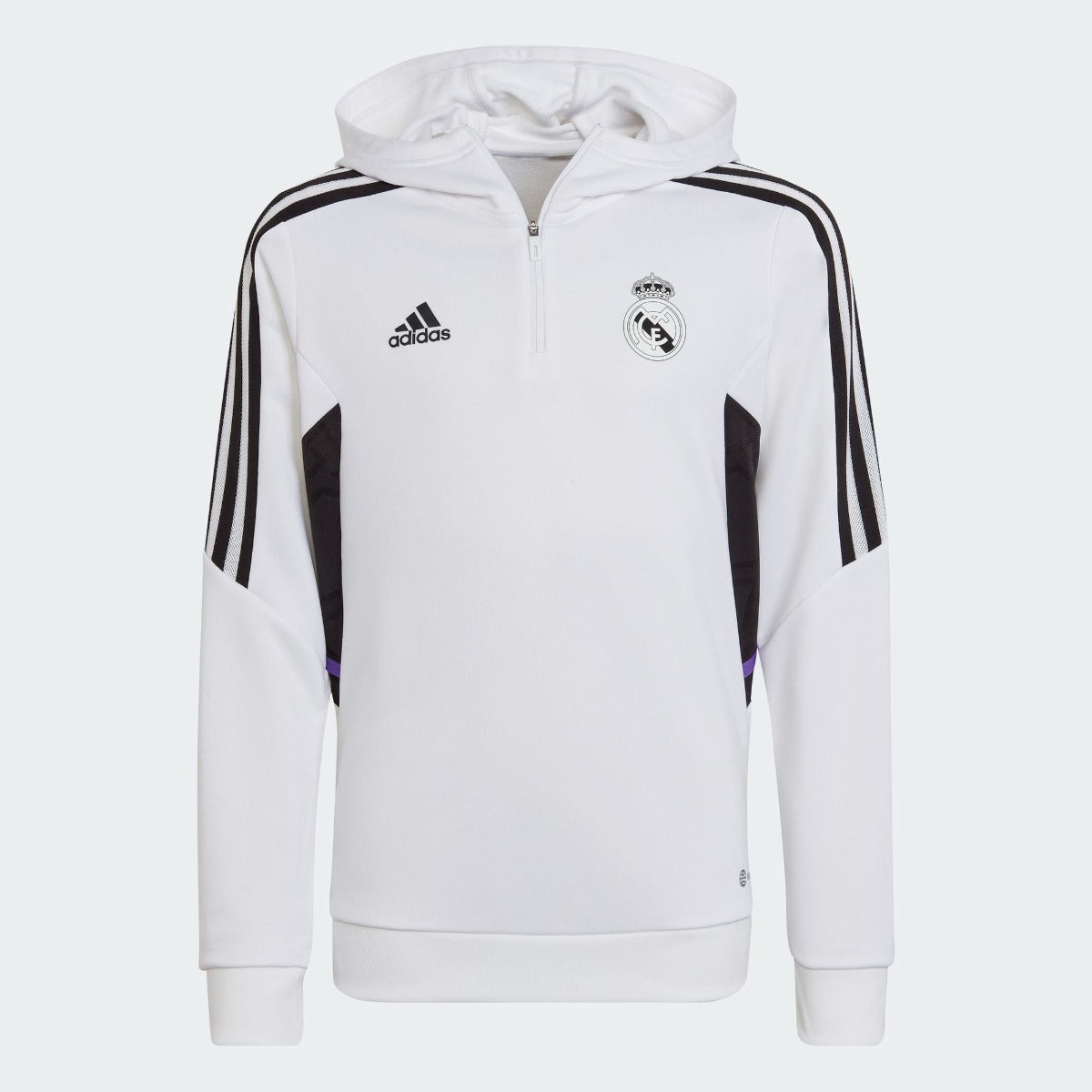 Sweat à capuche Real Madrid Condivo Junior 2022/2023 - Blanc/Noir