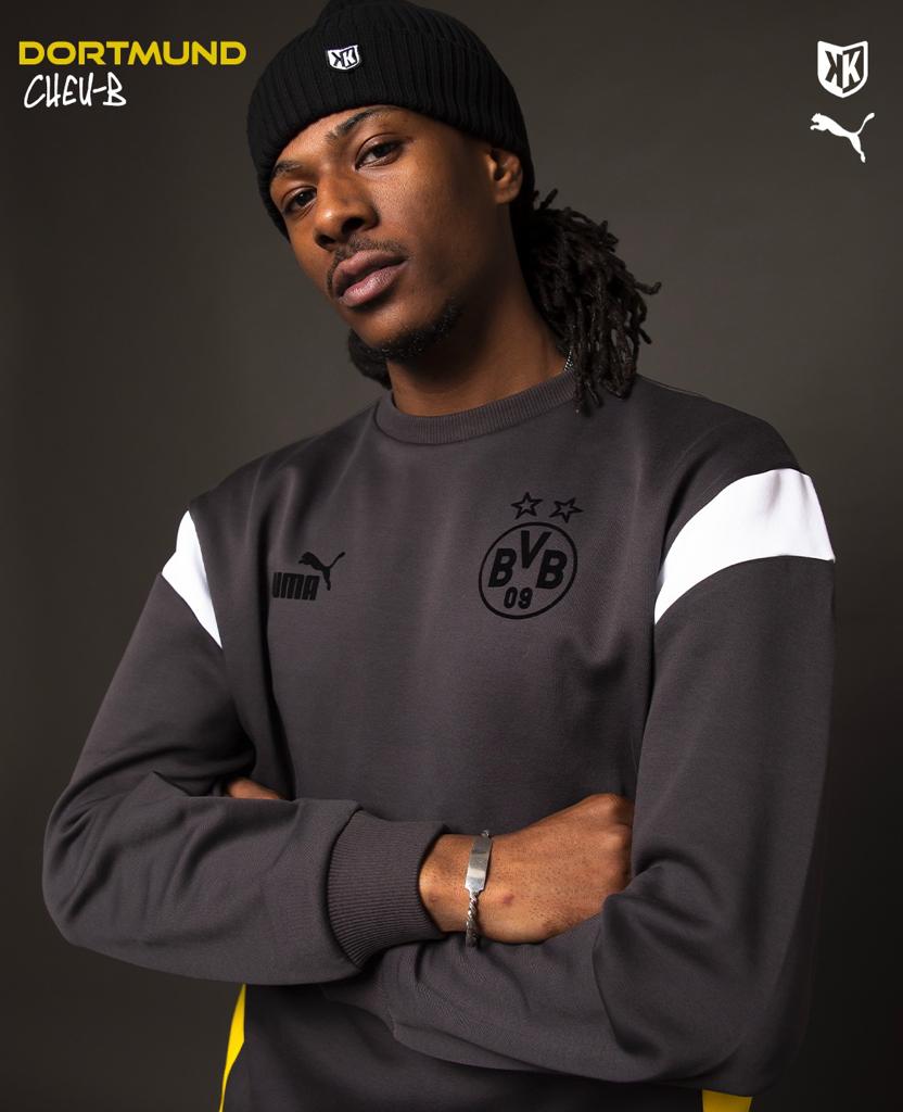 Felpa Dortmund Archive 2022/2023 - Grigio/Bianco/Giallo