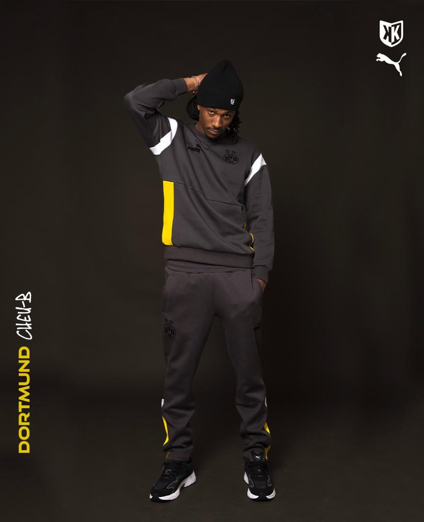 Felpa Dortmund Archive 2022/2023 - Grigio/Bianco/Giallo