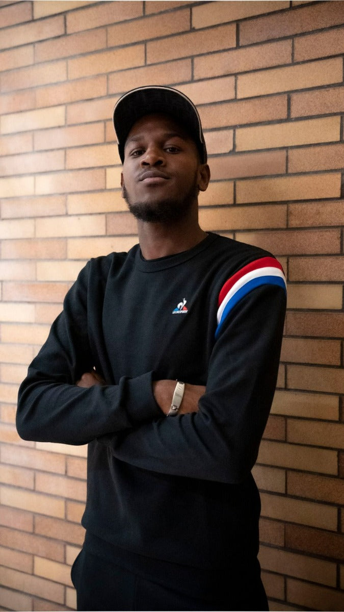 Le Coq Sportif Tricolor Sweatshirt - Black