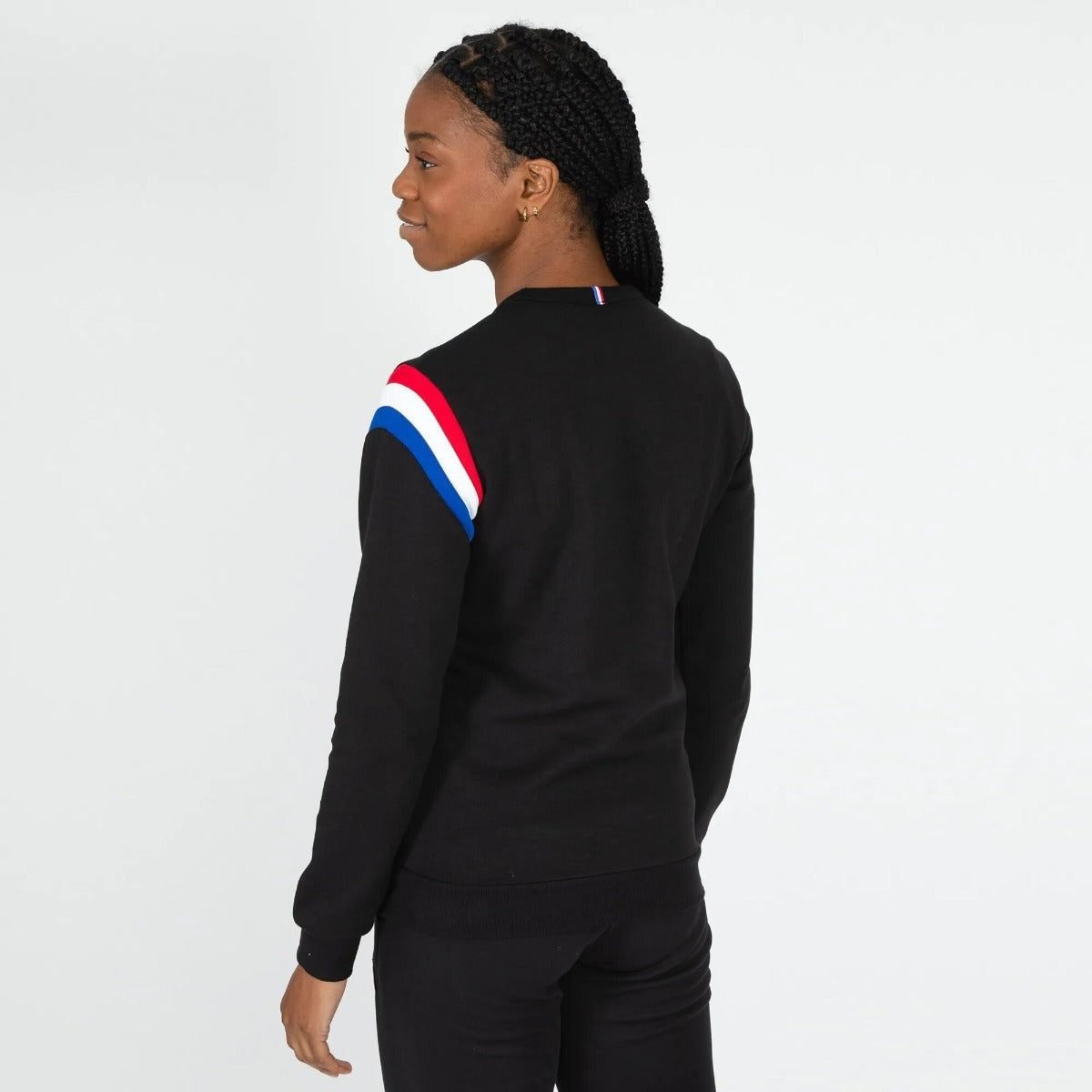 Le Coq Sportif Tricolor Sweatshirt - Black