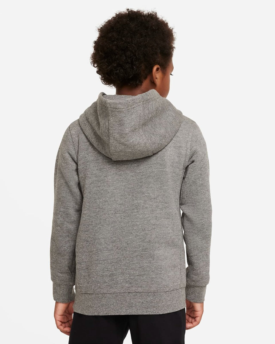 Sweat Nike Club Fleece Enfant - Gris/Noir/Blanc