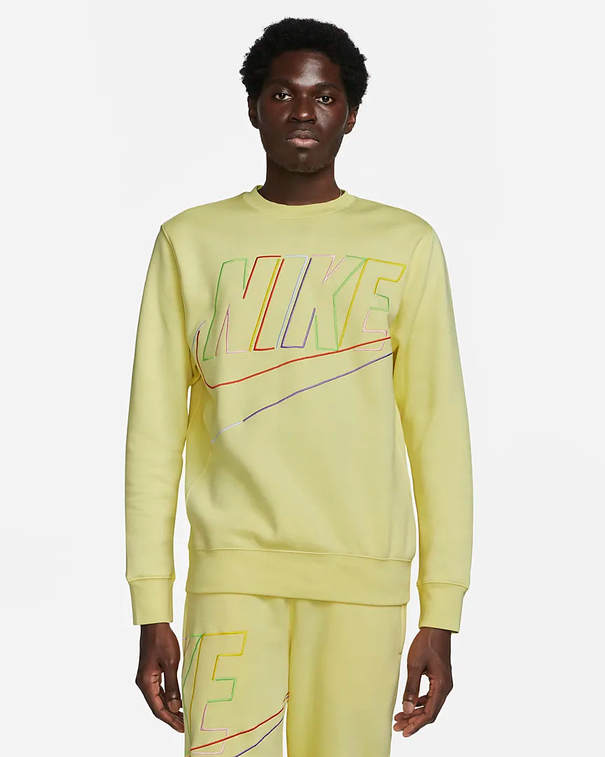 Nike Club Fleece Sweatshirt Yellow Footkorner