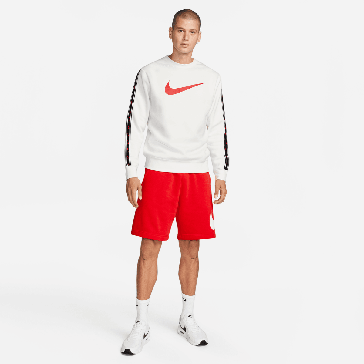 Sweat Nike Sportswear Fleece - Beige/Rouge/Noir