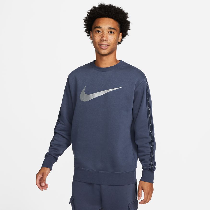 Sweat Nike Sportswear Fleece - Bleu/Argent