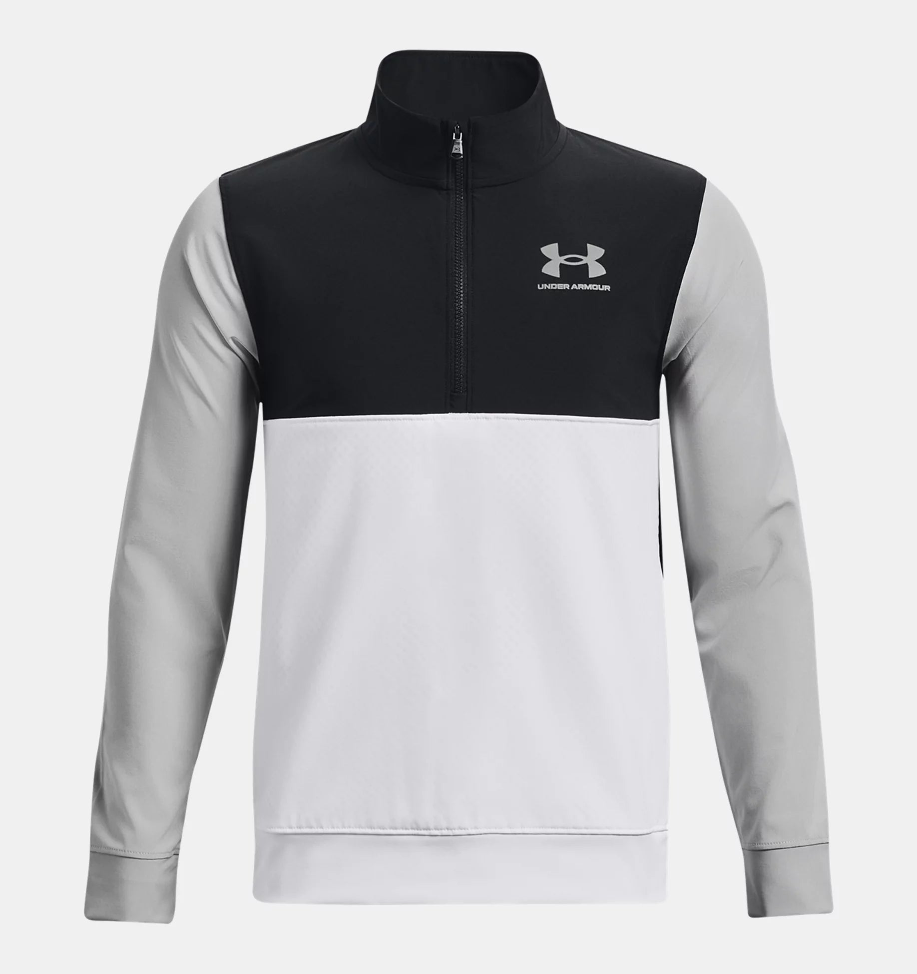 Sweat Under Armour UA Woven Junior - Noir/Gris/Blanc