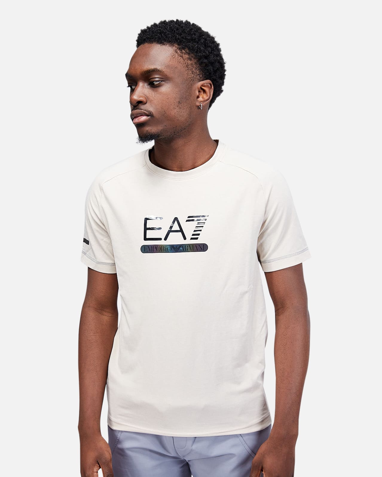 om forladelse accelerator Framework Emporio Armani EA7 Tee Ventus 7 T-shirt - Beige – Footkorner
