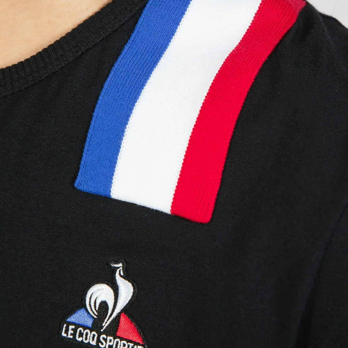 Le Coq Sportif Tricolor T-shirt - Black