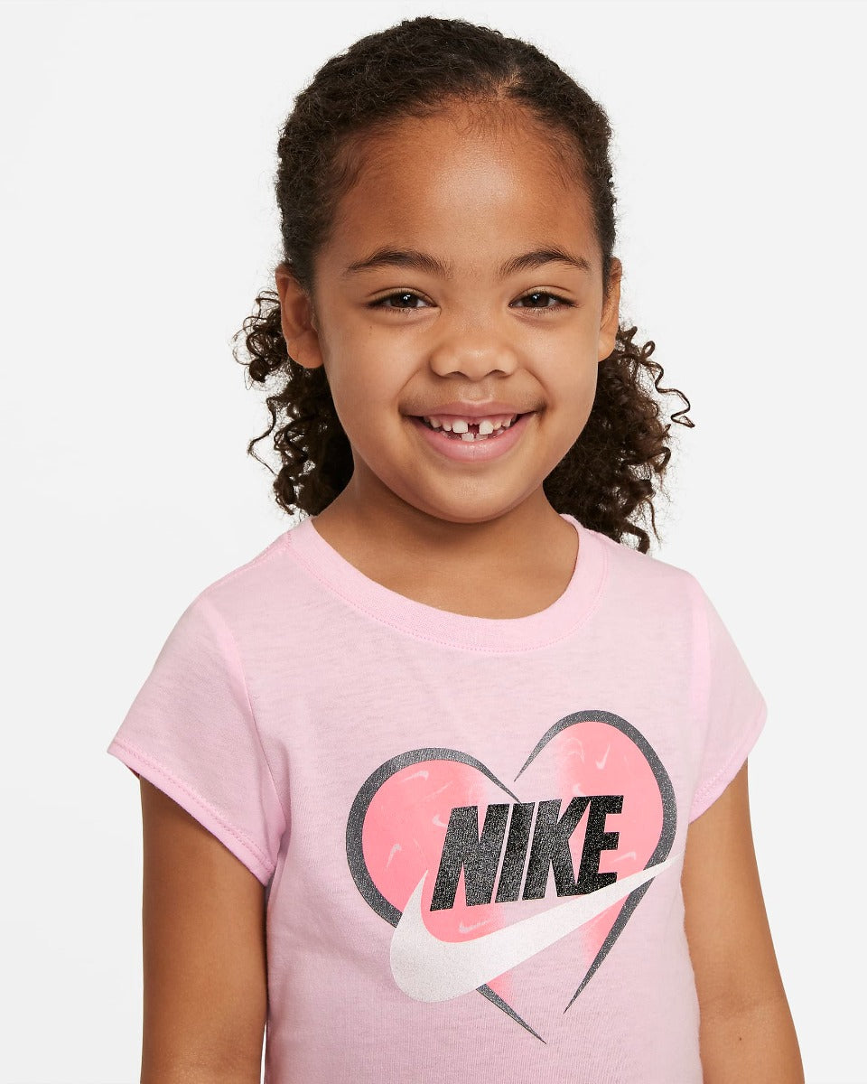 T-Shirt Nike Sportswear Heart Enfant Fille - Rose