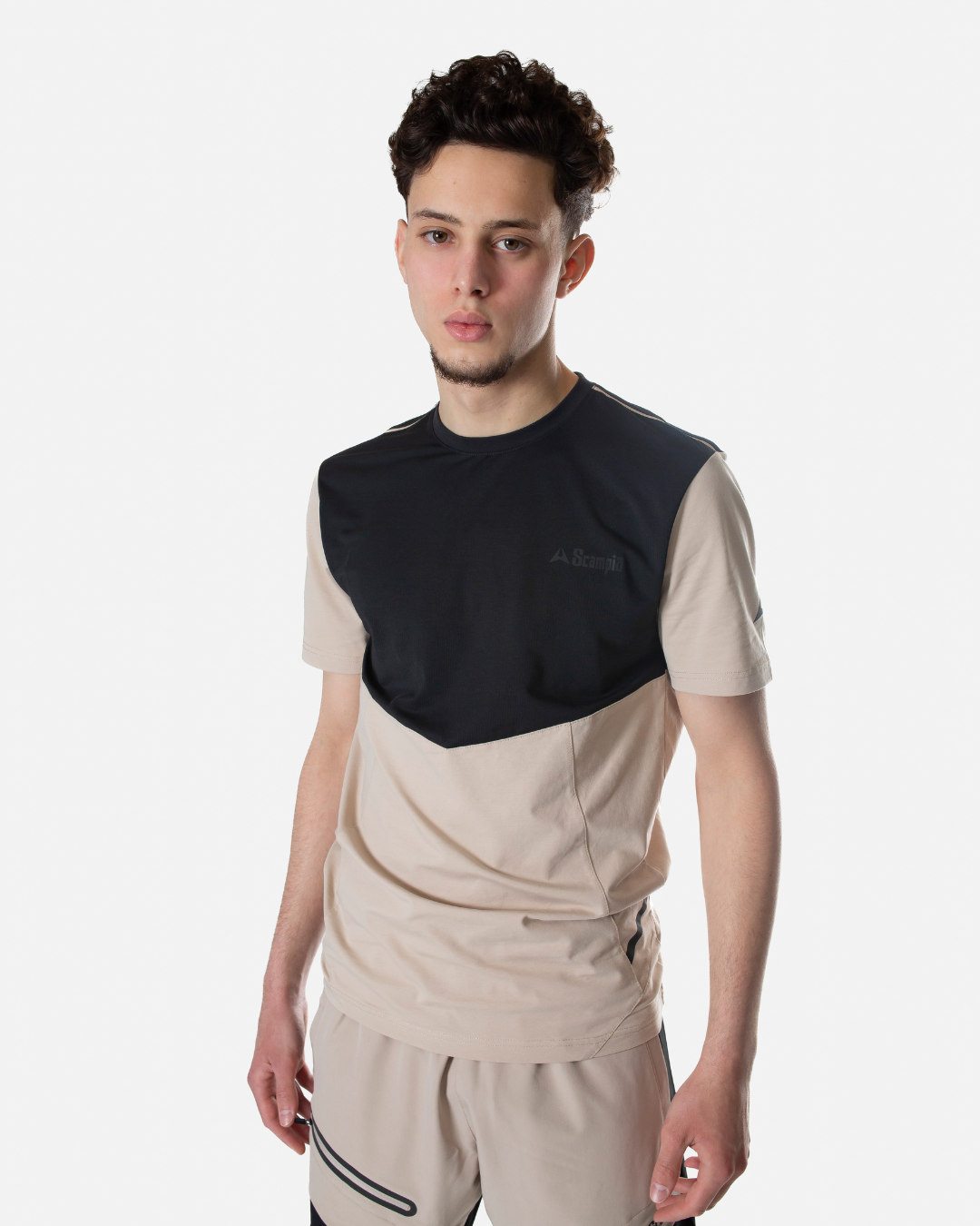 T-shirt Scampia Scalare - Beige/Noir