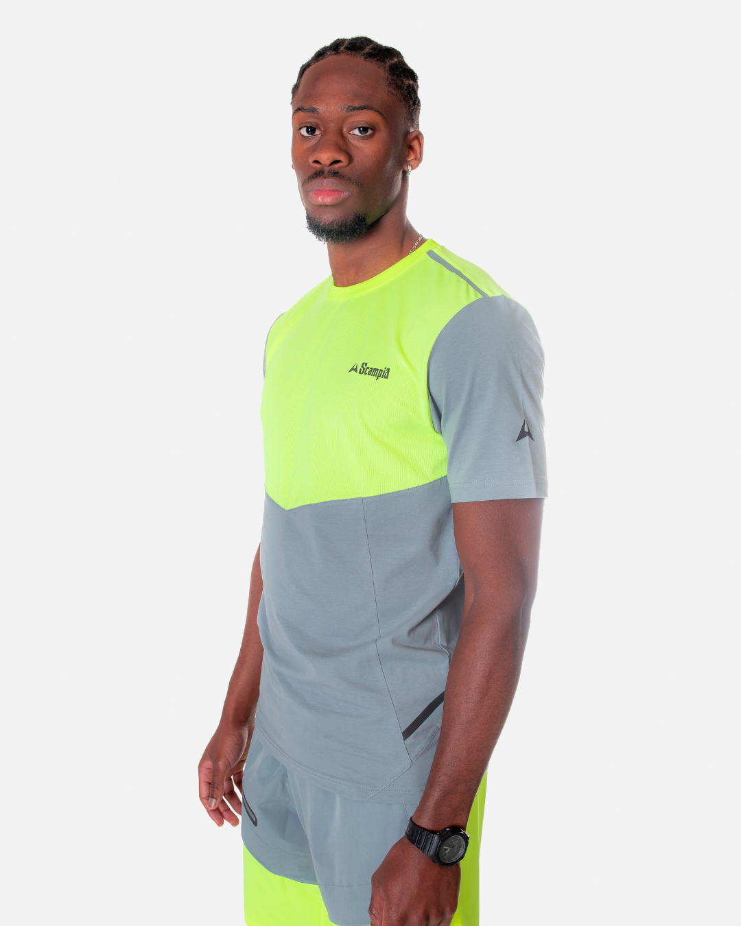 T-shirt Scampia Scalare - Grigio/Nero - Footkorner - Footkorner