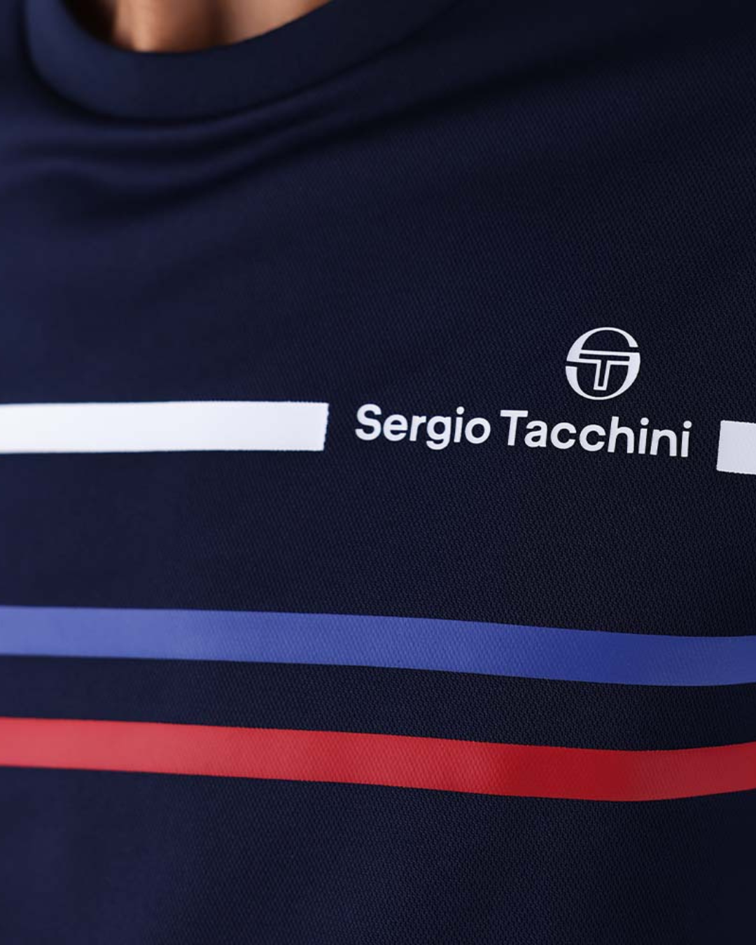 Camiseta Sergio Tacchini Plug In - Azul/Rojo/Blanco