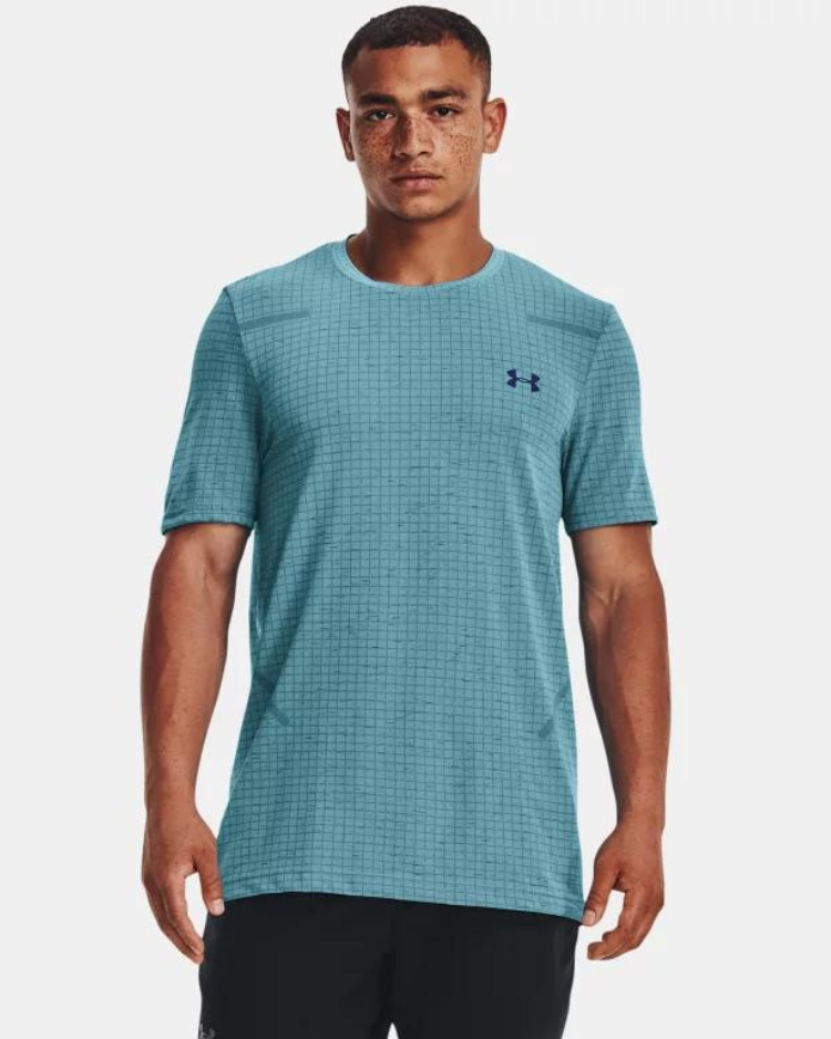 T-shirt Under Armour Seamless Grid - Bleu