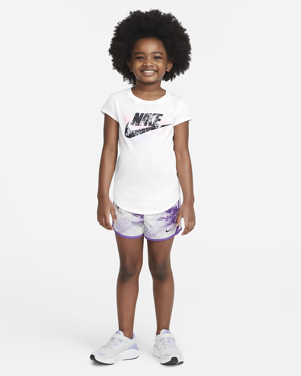 T-Shirt Nike Futura Enfant Fille - Blanc