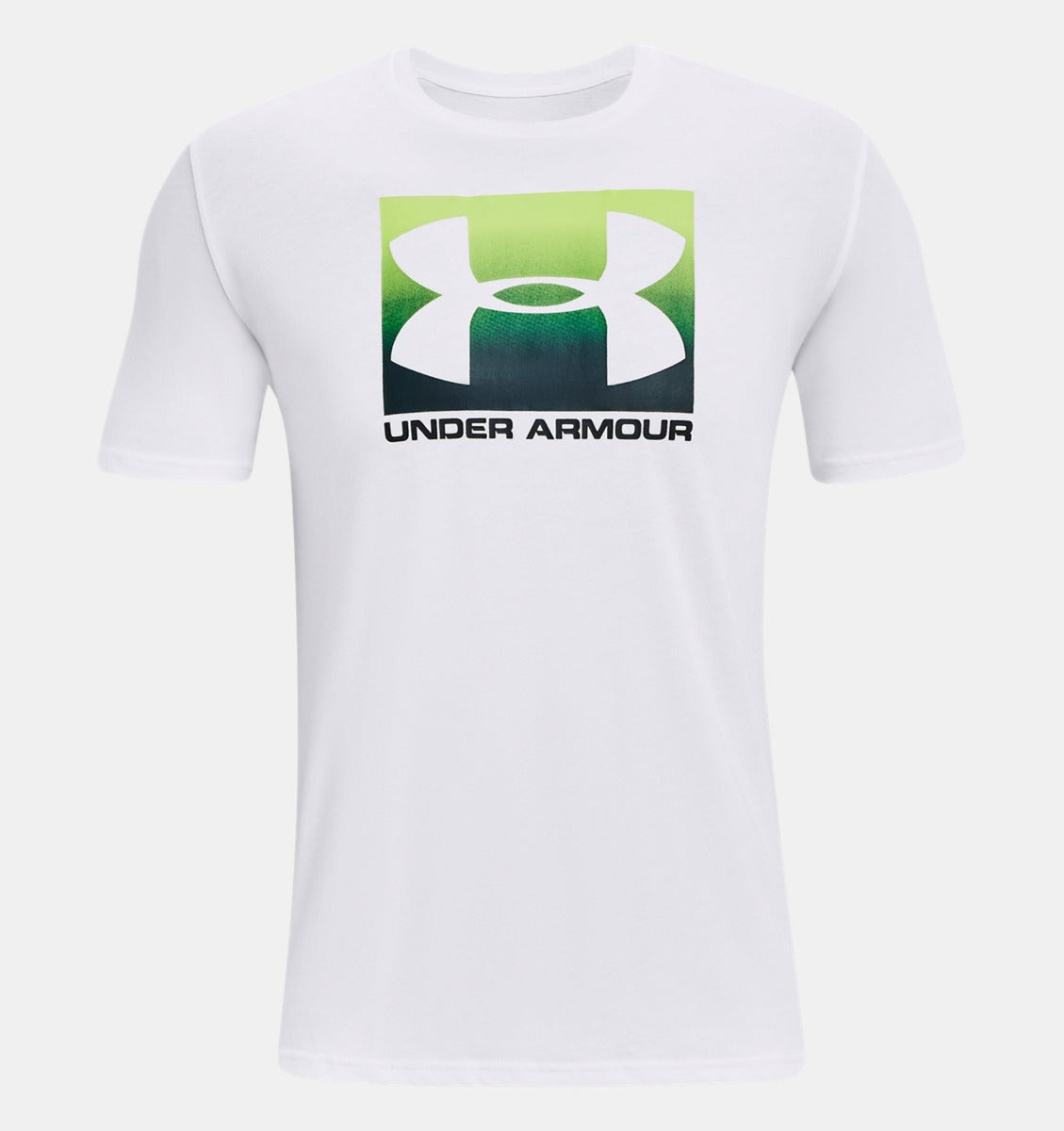 T-shirt Under Armour Boxed Sportstyle - Blanc/Bleu/Vert