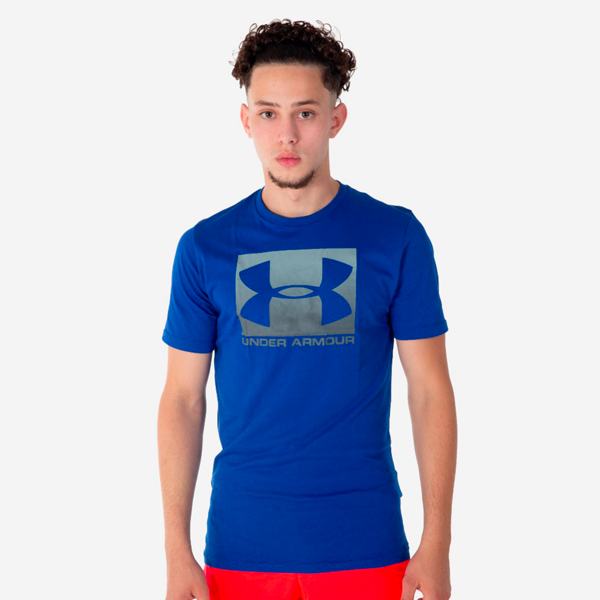 Variedad Caucho cruzar Camiseta Under Armour Boxed Sportstyle - Azul/Gris – Footkorner