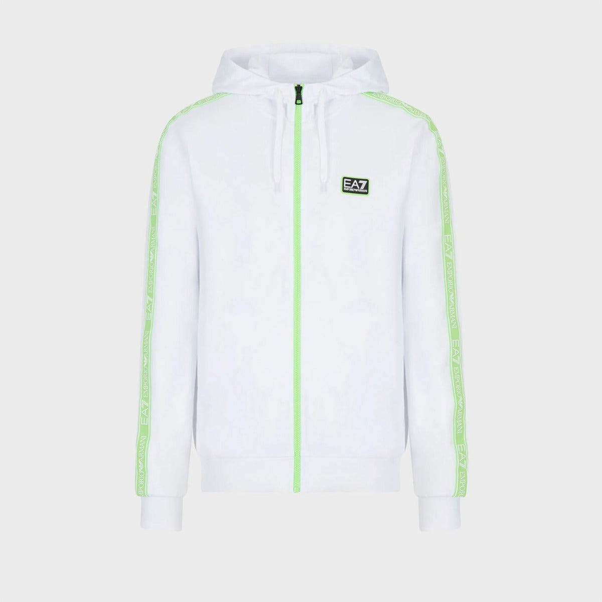 Emporio Armani EA7 Logo Series Hooded Jacket - White/Green