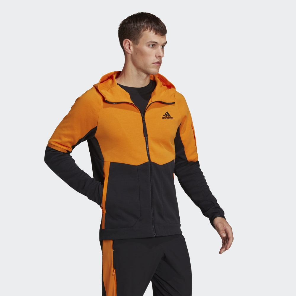 Veste à capuche Adidas Designed For Gameday - Noir/Orange