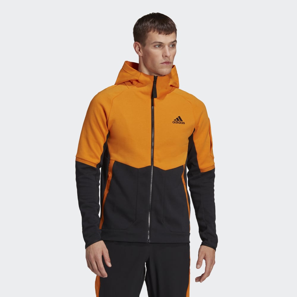 Veste à capuche Adidas Designed For Gameday - Noir/Orange